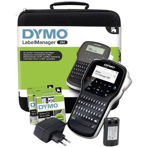 DYMO LabelManager 280 Kit Beschriftungsgerät Geeignet für Schriftband: D1 6 mm, 9 mm, 12 mm