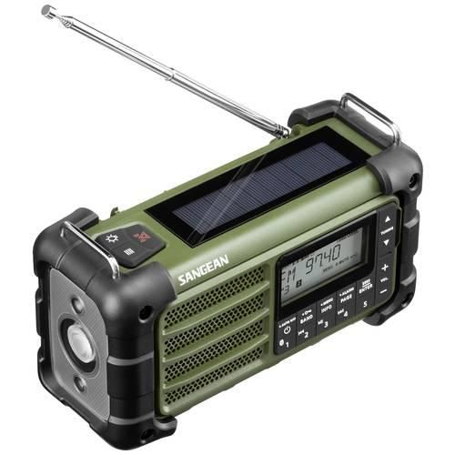 Sangean MMR-99 Outdoorradio UKW, MW Notfallradio, Bluetooth® Solarpanel, spritzwassergeschützt, staubdicht Grün