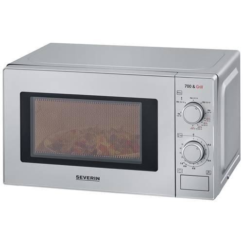 Severin MW 7900 Mikrowelle Silber 700 W Grillfunktion, Timerfunktion