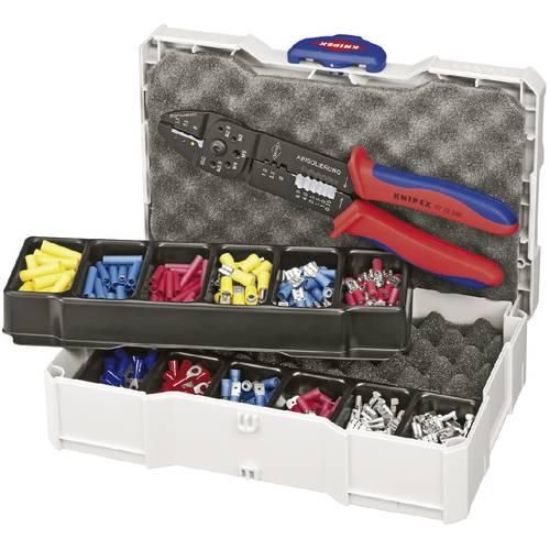 Knipex 97 90 25 97 90 25 Crimpzangen-Set 301teilig Isolierte Kabelschuhe, Unisolierte Steckverbinder, Flachstecker, Flachsteckhülsen, Isolierte Stoßverbinder