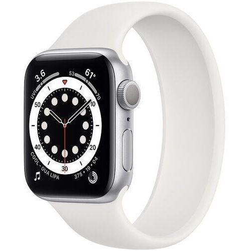 Apple Watch Series 6 Aluminium 40 mm (2020) | GPS | silber | Solo Loop Weiß