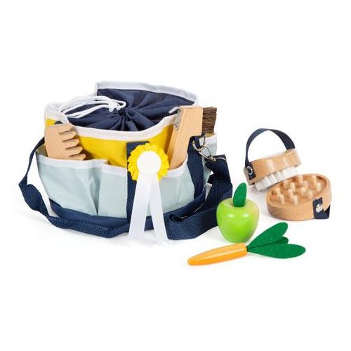 small foot Spielzeug-Pferdepflege-Set mit Tasche - Blau - Kinder