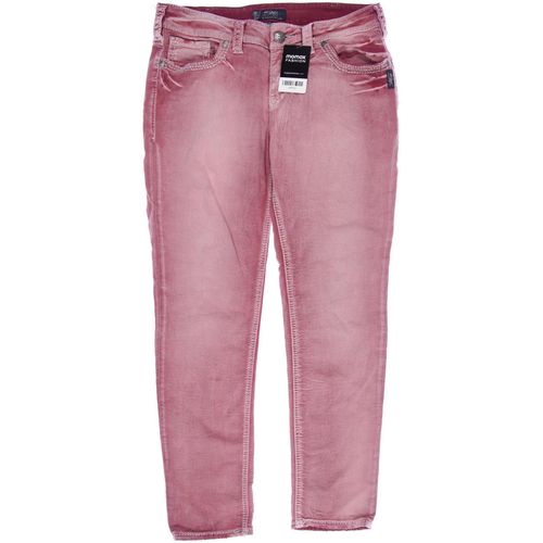 Silver Jeans Damen Jeans, rot, Gr. 32