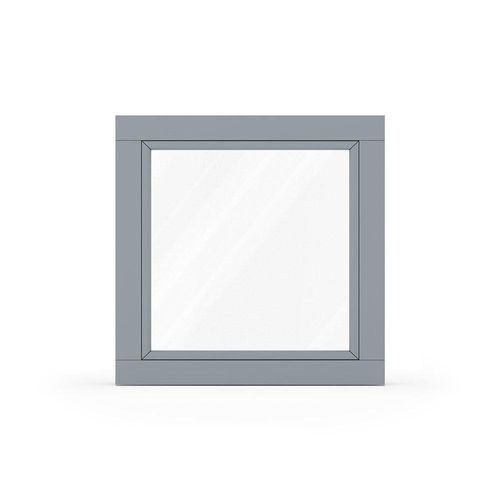 fensterversand.com Fenster Silbergrau ähnlich RAL 7001, Holz, Classic IV 68, 510 x 510 mm, einteilig, festverglast, individuell konfigurieren