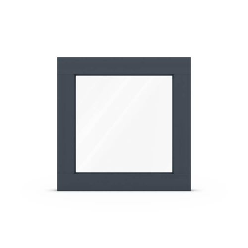 fensterversand.com Fenster Graublau RAL 5008, Holzfenster, Classic IV 68, 510 x 510 mm, einteilig, festverglast, individuell konfigurieren