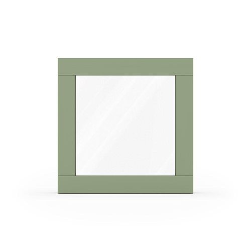 fensterversand.com Fenster Blassgrün RAL 6021, Holzfenster, Classic IV 68, 510 x 510 mm, einteilig, festverglast, individuell konfigurieren