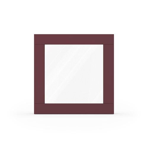 fensterversand.com Fenster Weinrot RAL 3005, Holzfenster, Classic IV 68, 510 x 510 mm, einteilig, festverglast, individuell konfigurieren