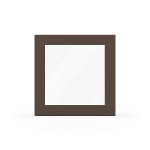 fensterversand.com Fenster Sepiabraun RAL 8014, Holzfenster, Classic IV 68, 510 x 510 mm, einteilig, festverglast, individuell konfigurieren
