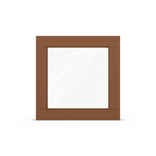 fensterversand.com Fenster Lehmbraun RAL 8003, Holzfenster, Classic IV 68, 510 x 510 mm, einteilig, festverglast, individuell konfigurieren