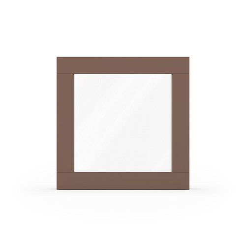 fensterversand.com Fenster Hellbraun, Blassbraun RAL 8025, Holzfenster, Classic IV 68, 510 x 510 mm, einteilig, festverglast, individuell konfigurieren