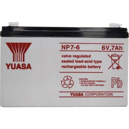 Yuasa NP7-6 NP7-6 Bleiakku 6 V 7 Ah Blei-Vlies (AGM) (B x H x T) 151 x 97 x 34 mm Flachstecker 4.8 mm Wartungsfrei