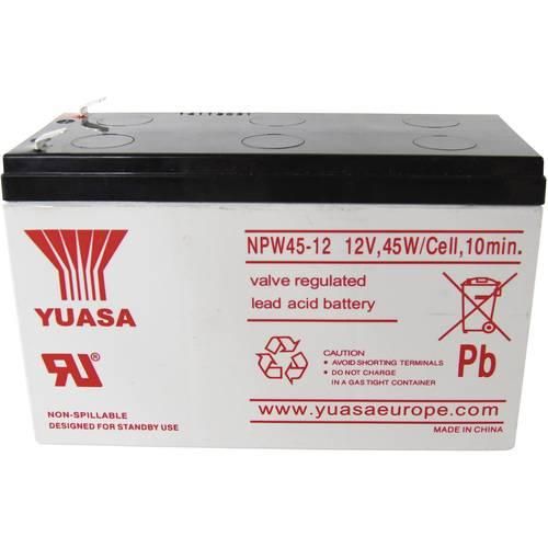 Yuasa NPW45-12 NP45W/12 Bleiakku 12 V 8.5 Ah Blei-Vlies (AGM) (B x H x T) 151 x 97.5 x 65 mm Flachstecker 6.35 mm Geringe Selbstentladung, Wartungsfrei,