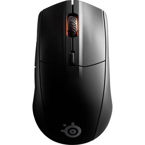 Steelseries Rival 3 Wireless Ergonomische Gaming-Maus Bluetooth®, Funk Optisch Schwarz 6 Tasten 18000 dpi Beleuchtet, Ergonomisch