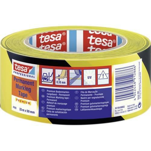 tesa PREMIUM 04169-00063-93 Bodenmarkierungsband tesa® Professional Schwarz/Gelb (L x B) 33 m x 50 mm 1 St.