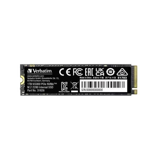 Verbatim Vi5000 1 TB Interne M.2 PCIe NVMe SSD 2280 M.2 NVMe PCIe 4.0 x4 Retail 31826