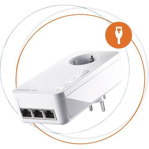 Devolo Magic 2 LAN triple Powerline Erweiterungsadapter 8507 NL Powerline 2400 MBit/s