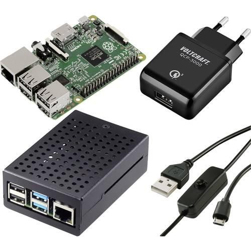 TRU COMPONENTS Pure Set Raspberry Pi® 2 B 1 GB 4 x 0.9 GHz inkl. Netzteil, inkl. Gehäuse