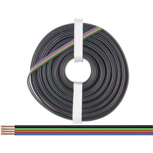 Donau Elektronik 419-100 Litze 4 x 0.25 mm² Schwarz, Grün, Rot, Blau 100 m