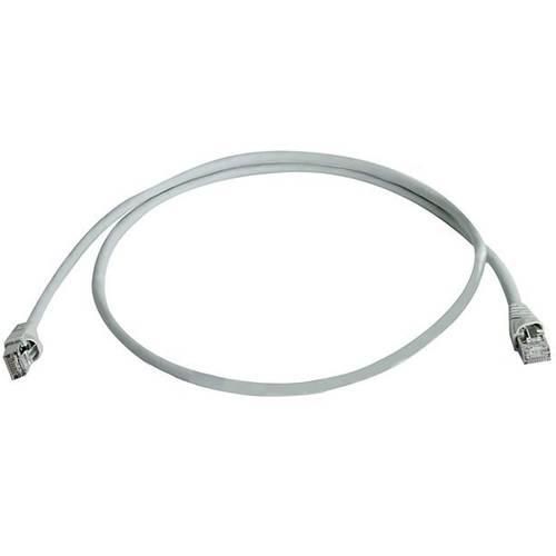 Telegärtner 100009350 RJ45 Netzwerkkabel, Patchkabel CAT 5e F/UTP 25.00 m Grau Flammwidrig, mit Rastnasenschutz 25 m