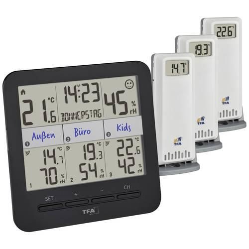 TFA Dostmann KLIMA@HOME 2 Funk-Thermo-/Hygrometer Schwarz