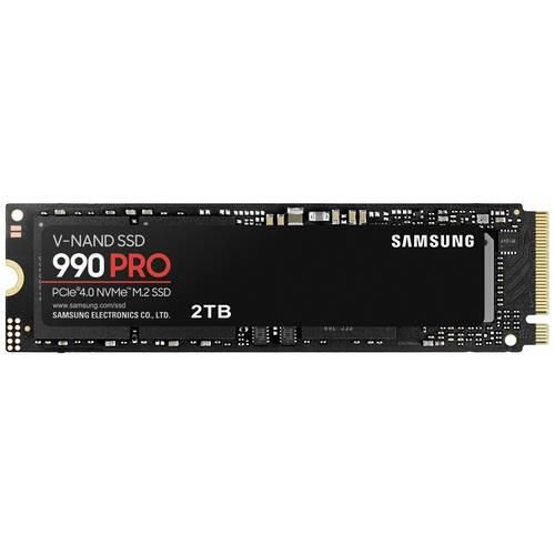 Samsung 990 PRO 2 TB Interne M.2 PCIe NVMe SSD 2280 PCIe NVMe 4.0 x4 Retail MZ-V9P2T0BW