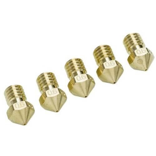 UltiMaker Nozzle Pack 0,6 mm Passend für (3D Drucker): UltiMaker 2+, UltiMaker 2 Extended+ UM2+ Nozzle Pack 5x0.60mm 9526