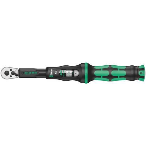 Wera Click-Torque A 5 05075604001 Drehmomentschlüssel kalibriert (ISO) mit Umschaltknarre 1/4 (6.3 mm) 2.5 - 25 Nm