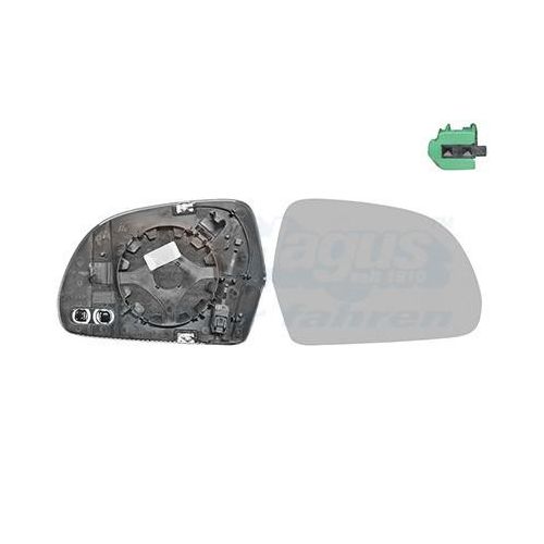 VAN WEZEL Spiegelglas, Außenspiegel * HAGUS rechts für SKODA AUDI 4F0857536AH 0334866U