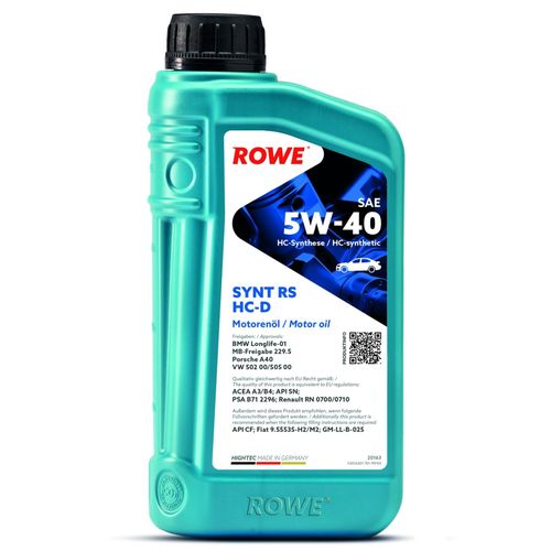 ROWE HIGHTEC SYNT RS HC-D SAE 5W-40 (1 L) Motoröl HC Synthese Öl (Hydro-Cracked) 20163-0010-99