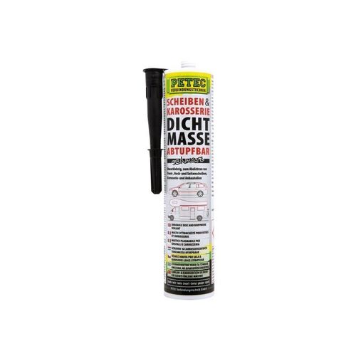 PETEC Scheiben- & Karosseriedichtmasse (310 ml) Dichtstoff,Scheibendichtstoff,Karosseriedichtstoff schwarz 83300