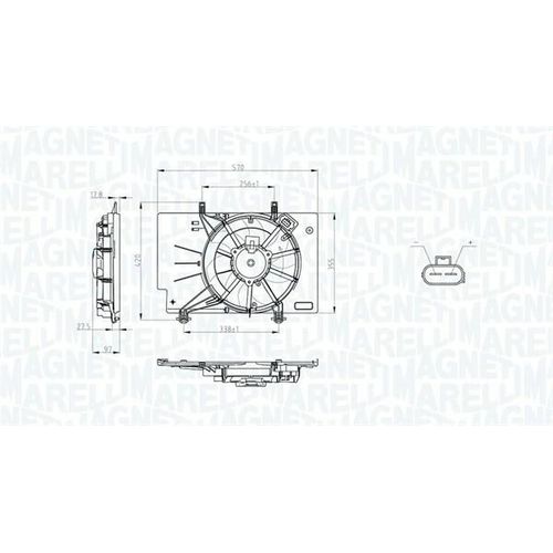 MAGNETI MARELLI Lüfter, Motorkühlung Ø345mm 345mm für FORD 2125430 1820863 1541278 069422734010