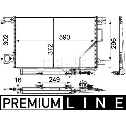 MAHLE Kondensator, Klimaanlage BEHR HELLA SERVICE *** PREMIUM LINE für MERCEDES-BENZ 2035002154 2035002153 A2035002153 AC 450 000P