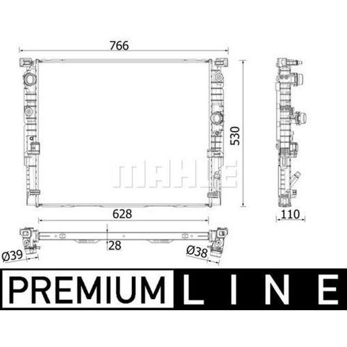 MAHLE Kühler, Motorkühlung BEHR HELLA SERVICE *** PREMIUM LINE für BMW (BRILLIANCE) 17118686026 8686026 8743664 CR 2198 000P