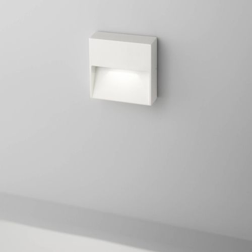 Egger LED-Außenwandleuchte Vigo Q, weiß 11x11 cm Alu 3.000 K