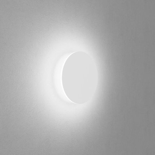 Egger LED-Wandleuchte Orbit, weiß, Ø 25 cm, Alu, 2.700 K