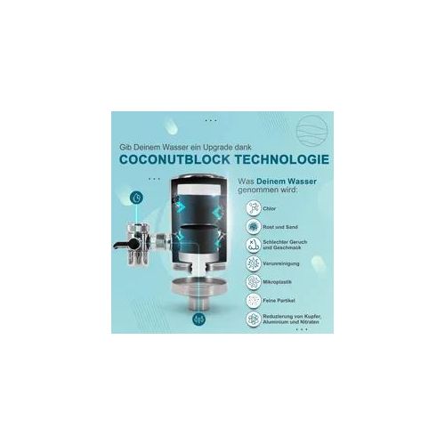 up!water® Wasserfilter Kartusche | Filterkartusche für Wasserfilter Wasserhahn | Wasser Filtersystem mit Aktivkohlefilter aus nachhaltigem CoconutBlock