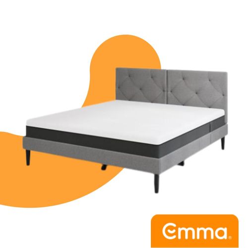 Emma Original Bed - 180x200 cm - Licht grijs - Elegant Hoofdbord