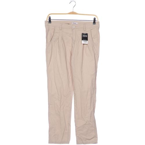 sheego Damen Stoffhose, beige, Gr. 42