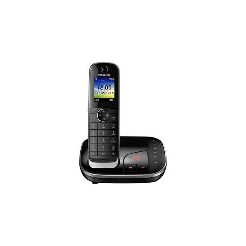 Panasonic KX-TGJ320GW Schwarz Schnurloses Telefon mit Farbdisplay und Anrufankündigung