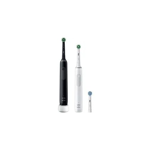 Oral-B Pro Series 3 Duopack Elektrische Zahnbürsten Black / White - Zahnarzt-sauberes Gefühl