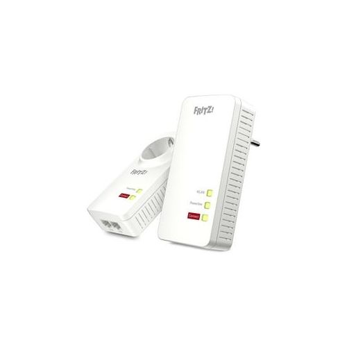 AVM FRITZ!Powerline 1260 WLAN Set - Ultraschnelles 1.200 MBit/s Powerline-Netzwerk, ideal für NAS und HD-Streaming