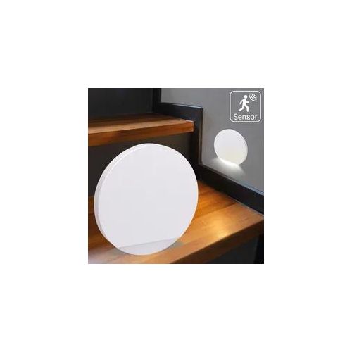 LED Treppenleuchten mit Bewegungsmelder rund weiß 1,5W - Lichtfarbe: Neutralweiß...