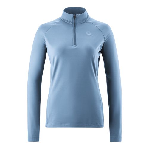 Radtrikot GONSO "Essential Jersey Longsleeve W" Gr. 34, blau (hellblau) Damen Trikots Fahrradtrikot langarm, Midlayer Trikot