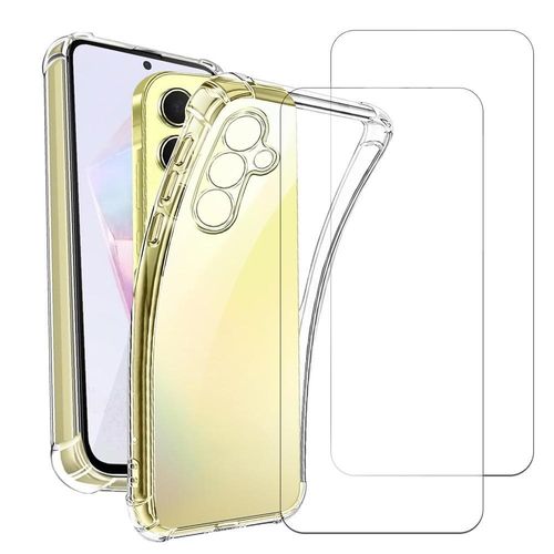 Hülle Galaxy A35 und 2 schutzfolien - TPU - Transparent