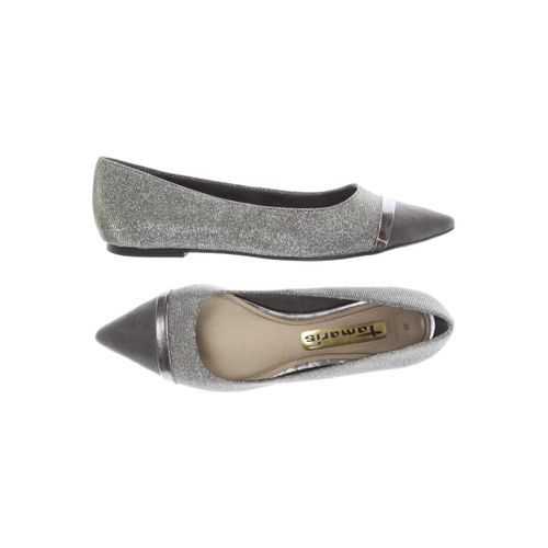 Tamaris Damen Ballerinas, silber, Gr. 38