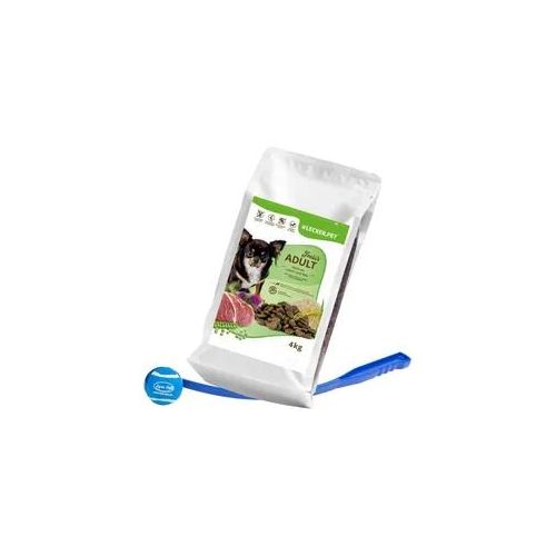 4 kg Lecker.Pet® Josie's Adult Lamm & Reis Hunde Trockenfutter Vollnahrung + Ballschleuder