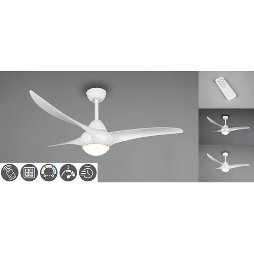 LED Deckenleuchte TRIO LEUCHTEN "Alesund Deckenventilator" Lampen Gr. Ø 115,5cm H: 47,5cm, weiß (weiß matt) Deckenlampe, Ventilator, Fernbedienung, Ventilator getrennt schaltbar