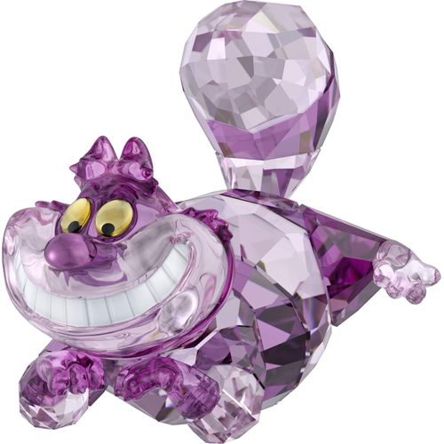 Dekofigur SWAROVSKI "Kristallfigur Sammelfigur Alice Cheshire Cat Grinsekatze, 5668073" Dekofiguren Gr. B/H: 6,3cm x 5,4cm, Grinsekatze, bunt (pink, lila, weiß, gelb, schwarz) Swarovski Kristall