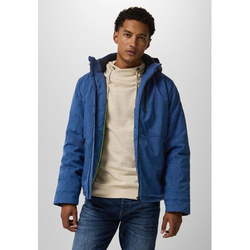 Blouson STREET ONE MEN, Herren, Gr. XXXL, blau (skydive blau), Stoff, Obermaterial und Futter: 100% Polyester, unifarben, casual, gerade normal, ohne Ausschnitt, Langarm Bündchen, Jacken, mit Brusttasche