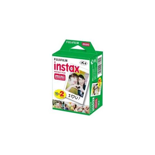 Fujifilm Instax Mini Standard Twin Pack (10x2) - Sofortbildkamera-Filme, 20 Stück, 46x62 mm Abbildungsgröße